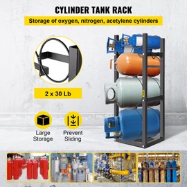 BestEquip Refrigerant Tank Rack with 2-30lb and Other 3 Saving Space Cylinder Tank Rack 35x13x14-inch Refrigerant Cylinder Rack Gas Cylinder Racks and Holders for Gas Oxygen Nitrogen Storage