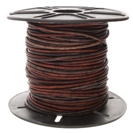 1.5mm Indian Leather Round Beading Jewelry and Craft Cord 25 Yards Gypsy Dyed Sippa- 1.5mm Thick