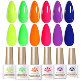 Born Pretty UV Nagellack Neon Leuchtendes Glühen im Dunkeln Gel Nagellack UV Neon Fluoreszierend Lebendig Frühling Sommer UV LED Soak off Manicure Gel Lacquer Varnish