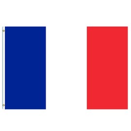 Large French Flag 5ftx3ft,France Decorations Flag Big French National Flag with Eyelets for Oly Games European Cup 2024,Indoor Outdoor Garden,Bar,Restaurant,Sports Events French Party Decorations