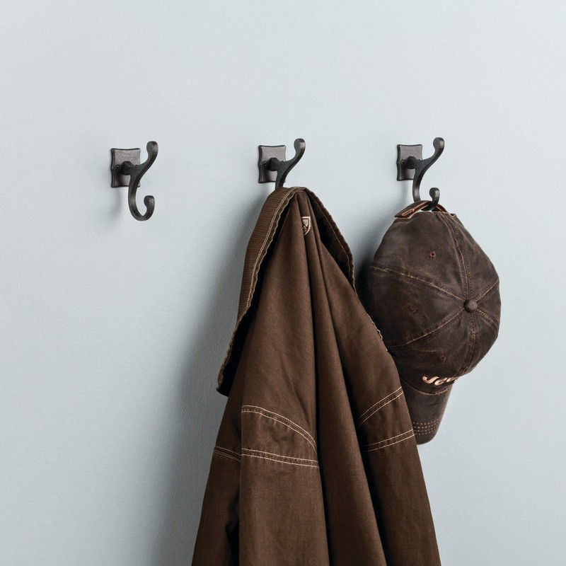 Franklin Brass Double Scroll (5-Pack) Coat and Hat Wall Hooks