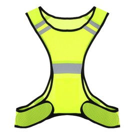 Exircy Reflective Running Vest, Night Lightweight Reflective Safety Vest High Visibility Running Gear with Large Pocket