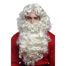 WIG ME UP - 46-A+B-ZA613 Wig and Beard Set Deluxe Santa Claus Ruprecht God Light Blonde