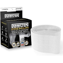 (30ft) Self Adhesive Gauze Bandage Roll | Medical Stretch Wrap Tape - Sports Turf Body Tape for Knee Feet & Blister Wound Care | Cohesive Bandage Waterproof Gazuze Wrap for Football, Running & Hiking…