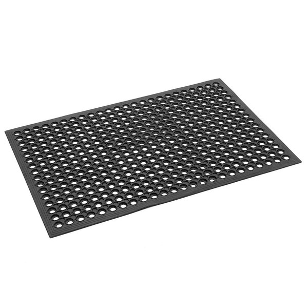 ROVSUN Rubber Floor Mat with Holes, 24''x 36'' Anti-Fatigue/Non-Slip Drainage Mat, for Industrial Kitchen Restaurant Bar Bathroom, Indoor/Outdoor Cushion (2 Packs)