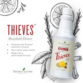 Young Living Thieves Household Cleaner - Natural Cleaning Solution, Non-Toxic, A Safely Clean and Healthy Home, Effective for Household Surfaces - 14.4 fl.oz. - 2 bottles