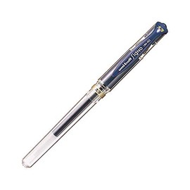 Uni-Ball Signo 1.0mm Broad Gel Ink Ballpoint Pen, Snap Cap, 1.0mm Bold Point, Blue Black Ink, UM153.64, Pack of 10