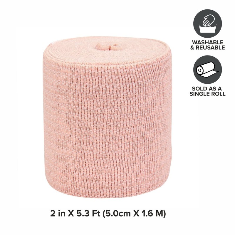 Mueller 2" x 5.3 ft Elastic Bandages, Cotton and Elastic,
