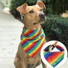 Bandanas de perro arcoíris transpirables para perros, pañuelos triangulares, para