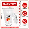 FYSUIMU 100Pcs 12Oz Fall Thanksgiving Plastic Cups with Lids and