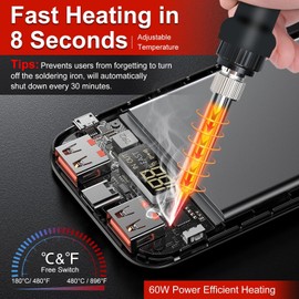 Cordless Soldering Iron Station Tool for Craftsman V20 20V Battery,PortableElectric Fast Heating Up Soldering Iron with USB&Type C for Craftsman 20V for DIY,Appliance Repair,Wire Welding(NO Battery)