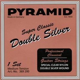 Pyramid Super Classic Nylon Double Strings for Acoustic Guitar - Silver