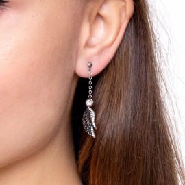 Controse Angel Wings Earrings with White Crystal by Controse