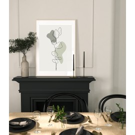 Set Of 3 Botanical Wall Prints Sage Green (A3)
