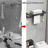 Toallero De Baño De Acero Inoxidable Negro