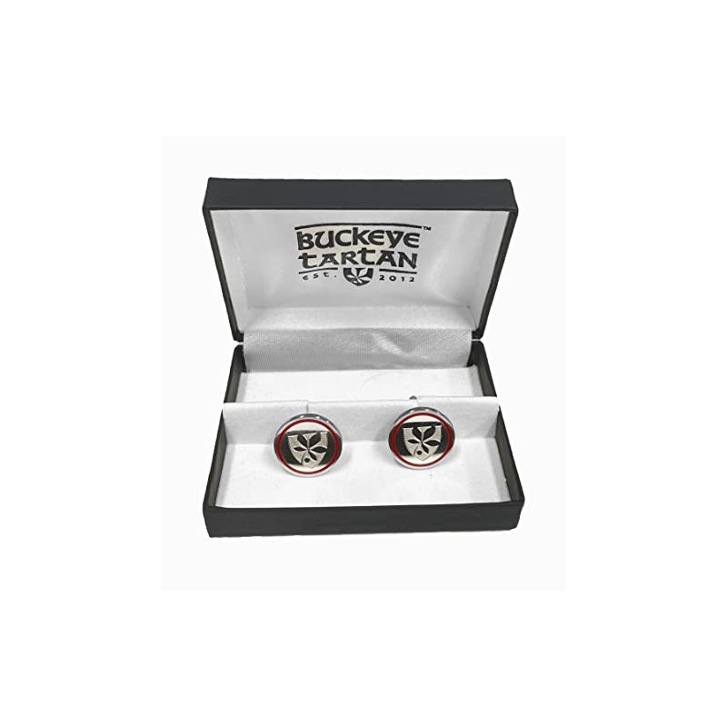 Ohio State Engraved Buckeye Cuff Links