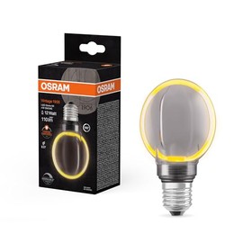 OSRAM Vintage 1906 Globe 80 Filament O Lamp, 4W, 110lm, 1800K, 818 Pleasant Warm White, Smoke, IP 20, Lead-Free Glass, 80mm, E27 Socket