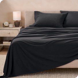Bare Home Super Soft Fleece Sheet Set - King Size - Extra Plush Polar Fleece, No-Pilling Bed Sheets - All Season Cozy Warmth (King, Black)