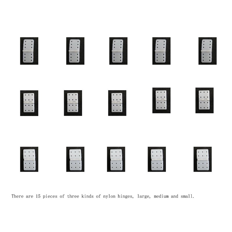 Nylon Hinge, 3 Sizes Mixed with 15 Pieces, Suitable for