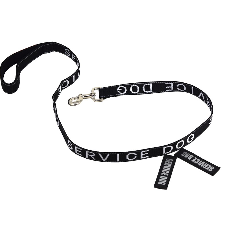 ALBCORP Service Dog Leash with Padded Neoprene Handle and Reflective