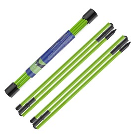 Kulamait 2 Pack Golf Alignment Sticks,Collapsible Golf Alignment Rods 48" Golf Practice Sticks Golf Training Aid for Aiming,Putting,Golf Training Sticks with Clear Tube Case(Green)