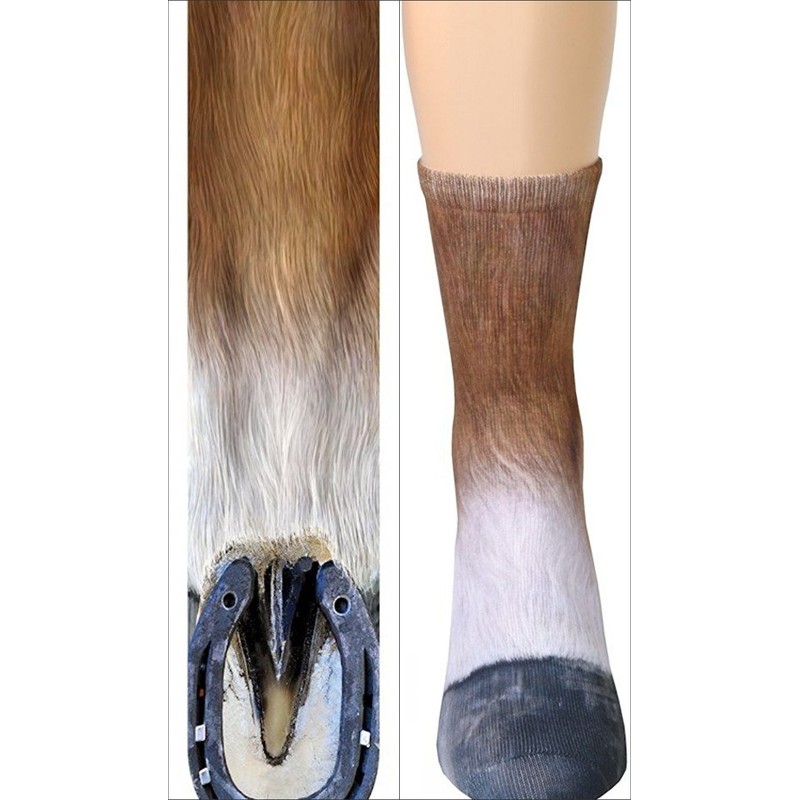 Tiaronics 3D Socks Unisex Adult Animal Paw Crew Socks -