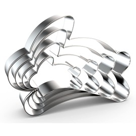 Rabbit Cookie Cutter Set of 4 in Assorted Sizes - 5 Inch, 4 Inch, 3 Inch, 2 Inch - Running Bunny Rabbits Cookie Clay Cutters Shapes Biscuit Fondant Mold - Stainelss Steel