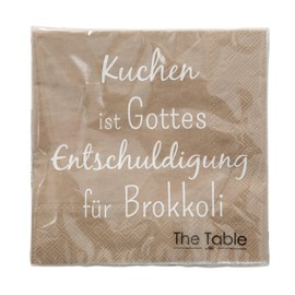 Papierservietten 3er Set Spruch VPE 20 Stück 3-lagig 33 x 33 cm
