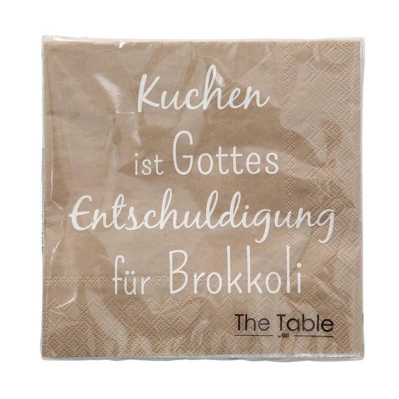 Papierservietten 3er Set Spruch VPE 20 Stück 3-lagig 33 x
