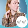 UNICRAFTALE 200pcs Flat Round 304 Stainless Steel Stud Earring Cabochon