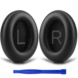 T Tersely Ear Cushions Earpads for Bose Noise Cancelling Headphones 700 NC700 Black, Complete with Shaped Scrims with 'L and R' Lettering Replacement Ear Pads for Bose NC700 Earphones