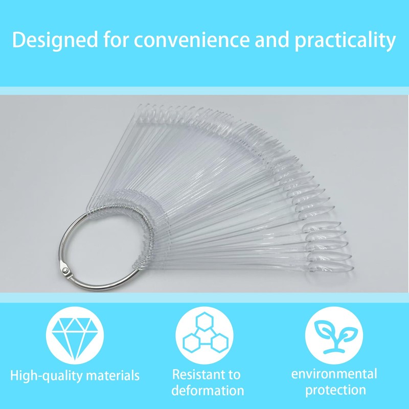 250 Pcs Plastic Nail Swatches Sticks, Clear Nail Swatch Sticks