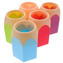 GALPADA Soporte para Crayones y Portalápices para Aula y Escritorio, Dispensador en Forma de Lápiz, Capacidad Grande, 5 Piezas, Adecuado para Escritorio en Oficina o Hogar