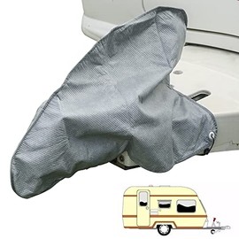 Caravan Hitch Cover Waterproof Breathable Tow Hitch Cover, Tongue Jack Protective Cover Trailer Hitch Lock Covers Fit for RV Caravan Trailer