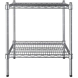 PRO&Family 18" x 24" NSF Chrome 2 Wire Shelf Kit 27" Posts.