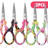 DINNAT 2PCS Embroidery precision scissors, Small Craft Scissors Set,Stainless Steel