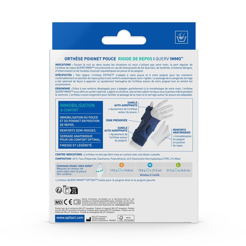EPITACT QUERV'IMMO Tendonous Immobilisation by De Quervain (M, Left Handed)