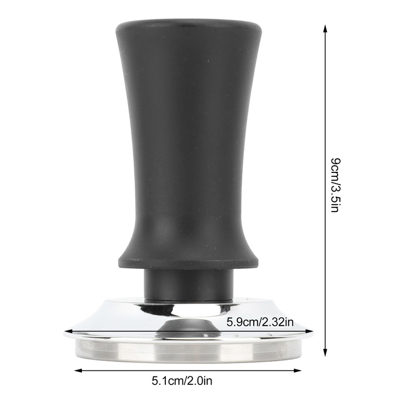 51mm Stainless Steel Coffee Tamper Flat Base Coffee Fine Powder