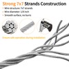 AggFencer T316 Stainless Steel Cable for Decking Railings, 500FT 1/8"