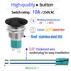10 Amp 19mm Momentary Push Button Switch 3/4" Hole Mushroom