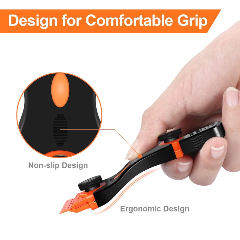 2PACK Razor Blade Scraper, 2-in-1 Scraper Tool with 12Pcs Plastic