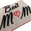 JWH Best Mom Throw Pillow Cover Embroidery Letter Pillow Case