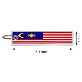 LLBFHH 3 Pcs Malaysia Malaysian Country Flag Keychain,Woven label Key Chains for Car Keys,Fabric Key Chains Men and Women,Used for Various Decorations.