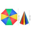 Semazz Regenschirmhut,2 PCS Regenbogen Sonnenschirm Kopf Angeln-Regenschirm-Hut mit Elastischen Bändern
