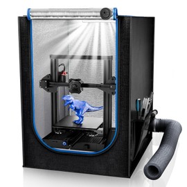 3D Printer Enclosure with Ventilation Kit, LED Light,Thermo-Hygrometer, Premium Fireproof Dustproof Tent Constant Temperature Protective Cover for Creality Ender 3 V3 SE/KE/Ender 3/3 Pro/3V2/3S1/Neo