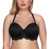 Exclare Women's Strapless Bra Full Coverage Plus Size Underwire Padded