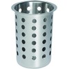Cutlery basket Stainless steel round 9,7 cm, hight 13,7 cm