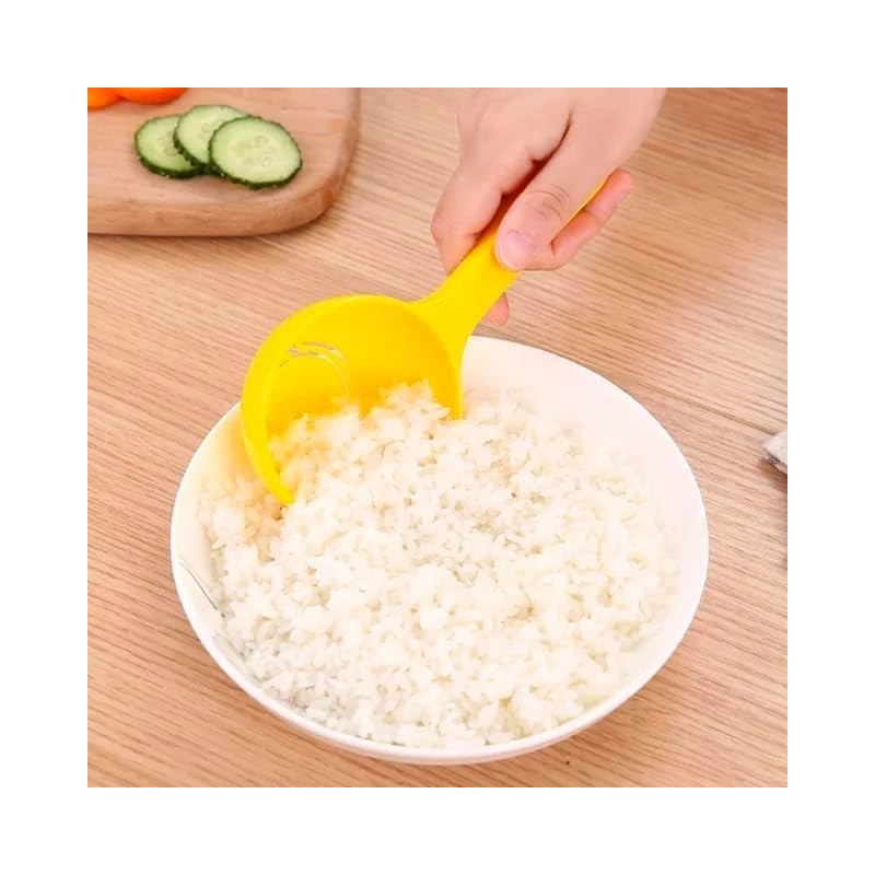 Yellow Rice Paddle Scoop Mold for Rice Ball Making,Non-Stick Sushi