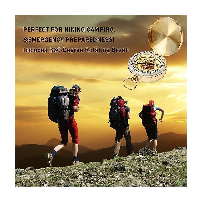 Fonyiunce Kompas, Kompas Outdoor, Portable Compass, Pocket Compass, Compass with