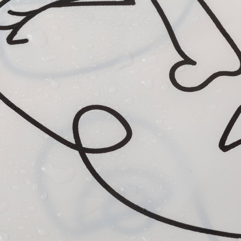 Sealskin Mind Shower curtain 180x200 cm PEVA Black / White